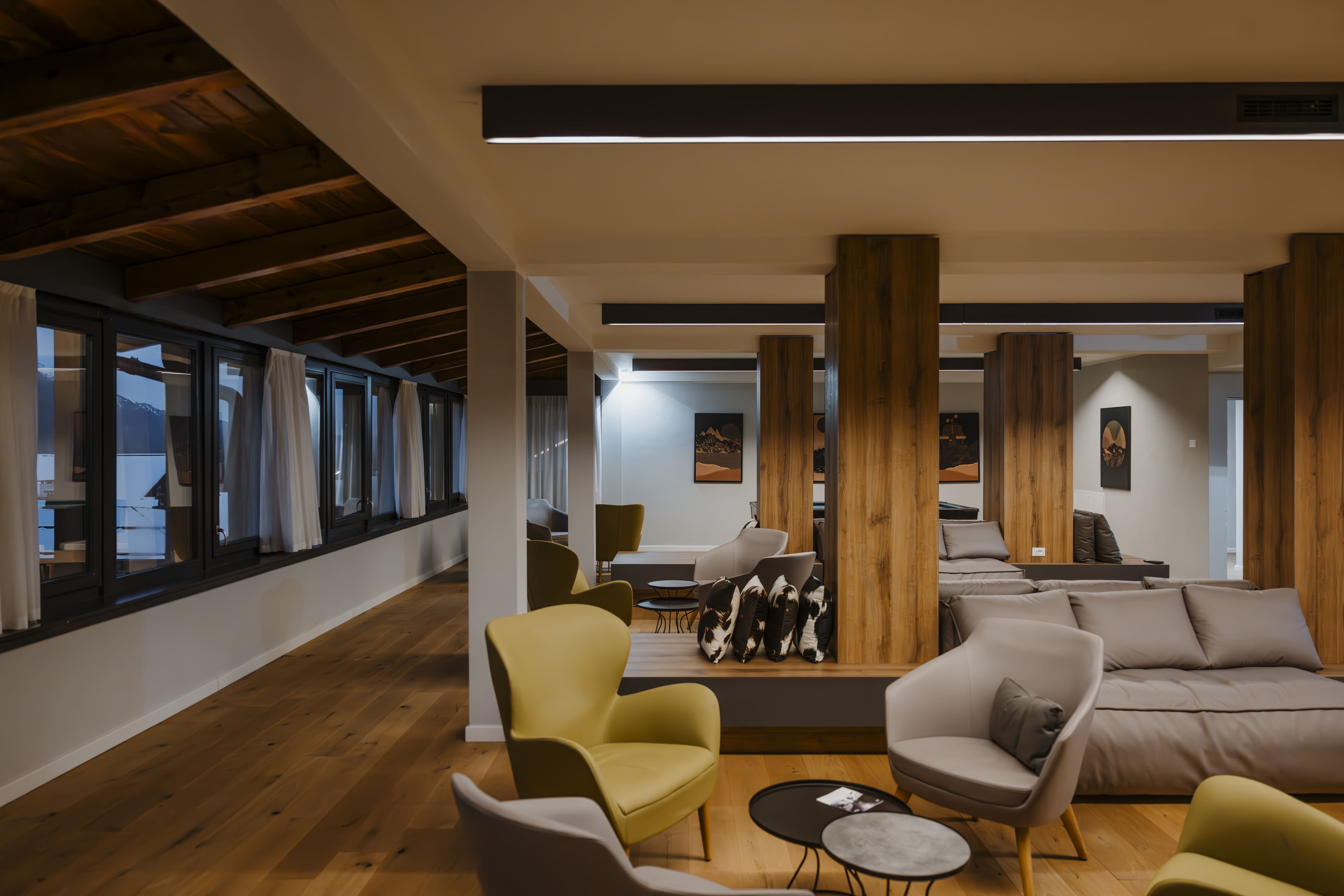 Area lounge dell'hotel Armon Greenblu, Trentino